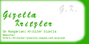 gizella kritzler business card